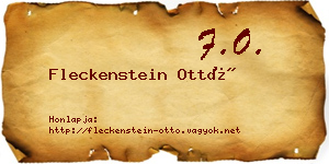 Fleckenstein Ottó névjegykártya