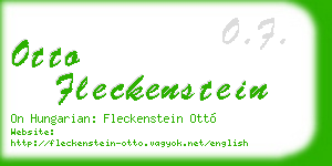 otto fleckenstein business card
